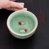 Leia sharp celadon hairtail casa mestre xícara de chá grande capacidade carpa peixe dourado xícara de chá lembrança de viagem pequeno presente