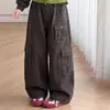 Conjunto de Ropa para Niñas 2026 Otoño Nuevo Estilo para Niños Mayores, Sudadera con Letras y Pantalones Cargo Falsos de Dos Piezas, Ropa Infantil