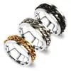 Anillo Giratorio de Cadena de Acero de Titanio para Hombre, Joyería Giratoria Personalizable, Anillo de Abrebotellas y Cerveza Popular entre Celebridades de Internet