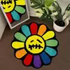 Alfombra de suelo floral estilo americano de cachemira sintética para dormitorio, apta para la piel, a prueba de polvo, resistente al desgaste, fácil de mantener, alfombrilla de noche, disponible para dropshipping