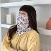 Ins Cachecol Protetor de Pescoço com Protetor Solar Feminino de Verão Respirável Proteção de Pescoço com Gancho Integrado para Orelhas Máscara Facial Protetor Solar Proteção UV