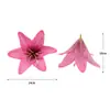 Simulación de lirio de tela de seda 3D, decoración de boda, arreglo floral de pared de flores, cabeza de flor de lirio, sombrero, tocado de flores, accesorios, flor de seda