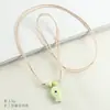 Collar de Cerámica de Peces Pequeños Nuevo Europeo y Americano Moda Creativo Lindo Personalidad Cadena Corta para Suéter Nicho Versátil Cordón