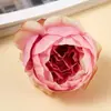 Ramo de flores de seda artificiales de rosa hechas a mano para decoración del hogar y paisajismo con plantas verdes artificiales