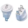 Mini Interruptor Basculante Redondo Kcd11 2 Pinos 2 Velocidades Preto Mini Interruptor Redondo de Barco Abertura 15mm Mini Interruptor Redondo