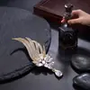 Broche de Pluma de Ángel de Estilo Coreano de Alta Gama Temperamento Diseño para Mujer Ramillete Fijo Traje Abrigo Cárdigan Pin Accesorios