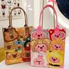 Bolsa Companheira de Feltro Pronta Desenho Animado Fofo Rosa Rubi Grande Capacidade Versátil Bolsa de Feltro Frete Grátis Portátil
