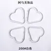 Gran Stock Mosquetón Forma de Corazón Botón para Ropa Infantil DIY Gancho Pequeño Forma de Corazón Mosquetón Corazón Melocotón