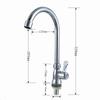 Grifo de cocina de cobre, grifo de agua fría y caliente universal giratorio de acero inoxidable 304 para el hogar, a prueba de salpicaduras