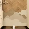 Alfombra de Piso Anillo de Seda Moderna Simple Resistente a la Suciedad para Puerta Raspa-Lodo de Entrada Antideslizante Felpudo Cortable Alfombra de Piso para Entrada