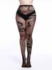 Medias Sexy Comercio Exterior Transfronterizo Europeas y Americanas Estampado Animal Medias Calcetines de Fondo Finas Huecas Jacquard Medias de Red