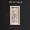 Moldura de Porta com Aplique de Madeira Maciça Estilo Europeu, Decoração Retangular com Escultura Floral, Acabamento de Coluna Romana, Capitel e Base de Coluna Semicircular