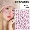 Ins Sweet Girl Cute Face Sticker Colorido Amor Coração do Bebê Criativo Gem Adesivo Peach Heart Eye Shiny Diamond Sticker