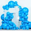 Set de Globos con Arco para Fiesta - 149 piezas, incluyendo tamaños de 18 pulgadas, 12 pulgadas, 10 pulgadas y 5 pulgadas. El diseño de guirnalda de globos fácil de instalar realza la atmósfera de la fiesta y es adecuado para varios tamaños de decoraciones de globos para graduaciones, bautizos de bebés, revelaciones de género y fiestas de cumpleaños.