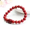 Pulsera de cinabrio natural anillo único arena dorada púrpura año de esta vida transferencia seis palabras verdad mineral crudo pulsera de arena dorada púrpura al por mayor