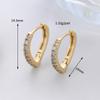 Brincos de zircão de moda simples e novos de inverno transfronteiriços Joker feminino estilo coreano, joias de luxo banhadas a ouro, atacado