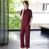 Conjunto Deportivo de Dos Piezas para Mamá de Verano, Conjuntos de Ropa Casual Elegante de Talla Grande para Mujeres de Mediana Edad, Conjunto Versátil