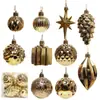Decoraciones Navideñas Transfronterizas Multiestilo Chapado en Metal Forma Especial Bola de Navidad Caja de Adorno para Árbol de Navidad Suministros de Decoración Festiva