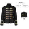 Design Dourado de Botão Duplo Gola Alta Retrô Jaqueta de Fantasia de Performance Costume de Performance para Bateria Guarda de Honra Feminina