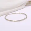 Joia Cruzada Europeia e Americana de Verão Versátil Cor Conta de Arroz Tornozeleira Simples Criativa Pulseira Multiuso Moda Praia Decoração para Pé