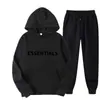 Nuevo conjunto de sudadera con capucha estilo americano con estampado de letras, casual y versátil, marca de moda, sudadera y pantalones de chándal holgados, unisex