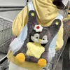 Venda Direta do Fabricante: Mochila de Pelúcia Fofa de Pinguim Desenho Animado, Mochila Escolar para Alunos com Cachorro Dachshund, Mochila Casual para o Dia a Dia