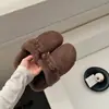 Henan Sangpo Nuevas Pantuflas Lazo Ante Lana Pantuflas 90279