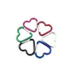 Mosquetón de aleación de aluminio colorido de seguridad para exteriores con forma de corazón Hebilla colgante para exteriores Hebilla de colgado rápido Hebilla para ropa