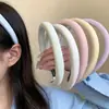 Faixa de Cabelo Esponjosa Cor Macaron Feminina Nova Primavera 2025 Simples Moda Acessório de Cabeça Pressão Alta no Topo do Crânio Cabelo Faixa de Cabelo Versátil