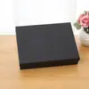 En stock caja de regalo rectangular negra tapa cielo y tierra caja de regalo de cumpleaños caja vacía con lazo caja de regalo al por mayor