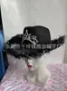 Sombrero de Vaquero Occidental Rosa de Carnaval con Borde de Plumas Corona para Adulto 9 Luces Protección Solar Sombrero para Exteriores con Ala Ancha