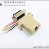 Conector de conversão de cabeça de conector de computador DB9pin para rj11 RJ11 para 9 fêmea