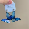 Pendientes Colgantes de Borla de Mariposa Incrustados de Diamantes, Pendientes con Gancho para la Oreja Estilo Resort de Playa de Verano, Pendientes de Diseño Elegantes
