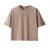Nuevo Estilo Transfronterizo Lavado Americano Desgastado Camiseta de Chica Picante para Mujer Manga Corta Retro Copos de Nieve Fritos Logo Bordado Impreso para Mujer