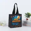 Bolsa de Presente de Halloween Transfronteiriça com Logo Personalizado Sacola de Compras Publicitária Saco de Festa de Abóbora Impermeável Laminado Bolsa de Palha