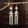 Pendientes de Pavo Real para Minorías Étnicas, Regalos Retro de Plata Miao Estilo Étnico, Accesorios de Pendientes Vintage de Imitación Plata