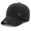 Gorra para Hombre Invierno Adulto Mayor Lana Pico de Pato Papá Abuelo Protección Orejas Engrosada Cálida Gorra de Béisbol Algodón Resistente al Frío