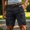E-commerce Transfronteiriço Sensação Fresca de Verão Shorts Cargo Pretos Masculinos 2026 Calças de Cinco Pontos Roupa Externa Esportiva Cara Tough Casual Calças de Comprimento Médio