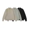 Suéter de punto con cuello alto Yidao Vintage 2026 Otoño Nuevo Estilo Americano para Hombre, Cremallera Media Estilo Universitario Old Money