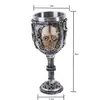 Copo de Vinho Caveira Resina Copo Caveira Personalidade Utensílios de Mesa Ornamentos Escravo Copo de Vinho Caveira Revestimento de Aço Inoxidável
