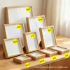 Marcos de fotos huecos al por mayor para exhibición de mesa, marcos de fotos creativos de vidrio y madera 5 pulgadas 678 pulgadas A4 marcos de fotos decorativos para pared de fotos