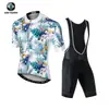 Xintown Patrón de Árbol Ropa de Ciclismo de Manga Corta de Verano Ropa de Ciclismo Nueva Pantalones Conjunto de Tirantes de Ciclismo de Verano