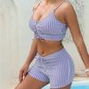 2025 Nuevo Traje de Baño para Mujer Comercio Exterior Transfronterizo Amazon Europeo y Americano Bikini Sexy de Cintura Alta Dividido Fabricante Venta al por Mayor