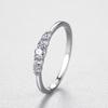 Anillo de plata esterlina s925 para mujer, versión coreana, sencillo, pequeño y fresco, con microdiamantes, red roja plegable, joyería al por mayor.
