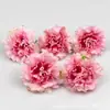 Nuevo juego de 47 piezas de cabezas de rosa rosa simuladas estilo europeo para pasadores de pelo DIY, paredes de flores para bodas y decoraciones de birretes de graduación