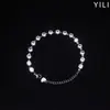 Pulseira Minimalista de Aço Inoxidável com Zircônia e Cristais Brancos Brilhantes de Luxo Leve, Exquisita, de Alta Qualidade, Direto do Fabricante