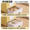 Nuevo Nido de Descanso Multifuncional para Loros Jaula de Alambre Horizontal Uso en Casa Periquito Cockatiel Pájaro Pequeño Interactivo Cómodo Nido para Posarse