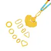 Puzuo Color Fuerte que Conserva 24K Dorado Brillante Accesorios DIY Anillo Redondo Forma de Corazón Cierre Universal Cierre de Clip de Papel Cierre de Eslabón para Pulsera Collar