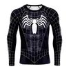 Teia de Aranha de Filme Marvel Europeu e Americano Série de Filmes Europeia e Americana Roupa Fitness Treinamento Esportivo Justa Camiseta de Manga Longa e Curta para Homens