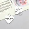 1 nuevo colgante de aleación de plata antigua con forma de corazón simulado y letra inglesa, colgante para accesorios de joyería DIY